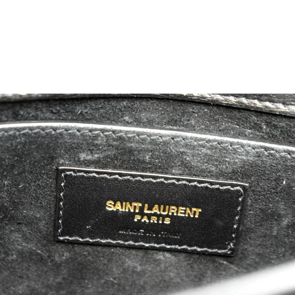 YVES SAINT LAURENT  Monogram Sunset Medium Leather Shoulder Bag Black - Picture 12 of 13